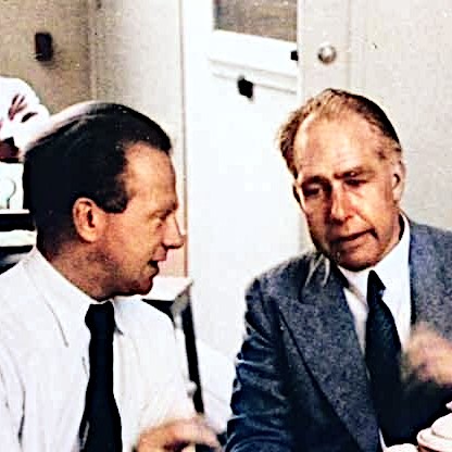 Niels Bohr en Werner Heisenberg in gesprek