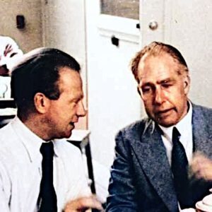 Niels Bohr en Werner Heisenberg in gesprek